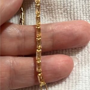 18kt Gold filled Link Bracelet  with champagne crystals